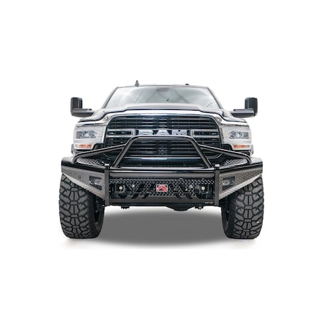 Fab Fours 19-C RAM 2500/3500 NEW BODY STYLE BLACK STEEL FRONT BUMPER W/ FULL GUA DR19-S4460-1